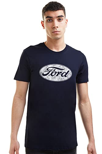 Popfunk Classic Ford Logo Unisex Adult T Shirt,Navy, X-Large