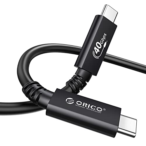 ORICO IF Certified USB4 Cable Compatible with Thunderbolt 3, 40Gbps USB C Cable 2.62Ft, 100W PD, 8K@60Hz（Dual 4K@ 60Hz for Thunderbolt Cable, MacBook, DELL XPS, Surface Pro,USB C-Device