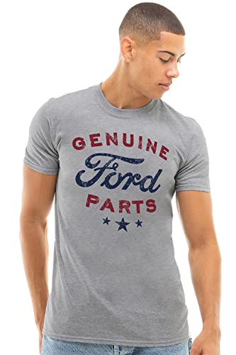 Popfunk Classic Ford Genuine Parts Unisex Adult T Shirt,Athletic Heather, X-Large
