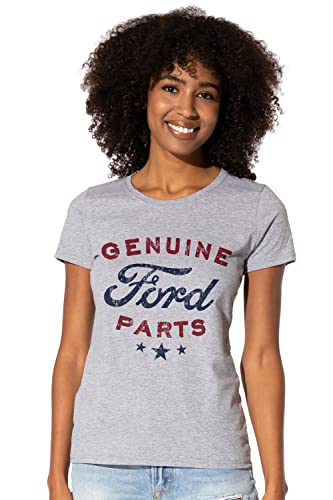 Popfunk Classic Ford Genuine Parts Women’s T Shirt,Athletic Heather, 2X-Large