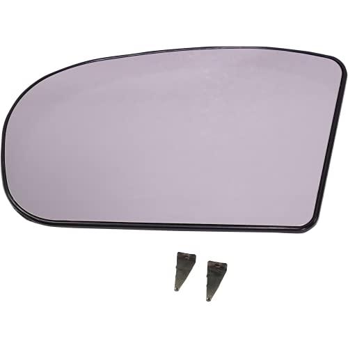 Kool Vue Driver Side Mirror Glass Compatible with 2003-2009 Mercedes Benz E320, 2002-2007 Mercedes Benz C230, 2006-2009 Mercedes Benz E350, 2001-2005 Mercedes Benz C240 Heated, with Backing Plate