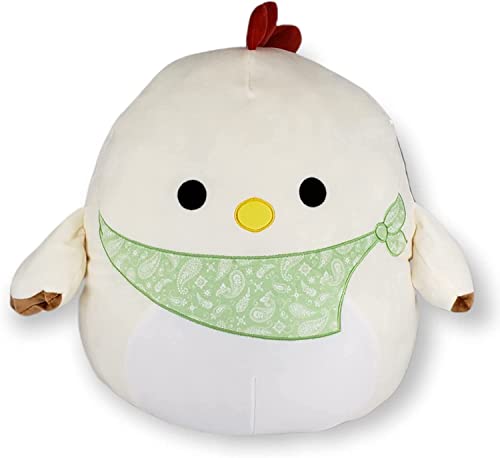 SQUISHMALLOW KellyToy – 16 Inch (40cm) – Todd The Rooster with Bandana – Super Soft Plush Stuffed Toy Animal Pillow Pal Buddy Birthday Valentines Gift