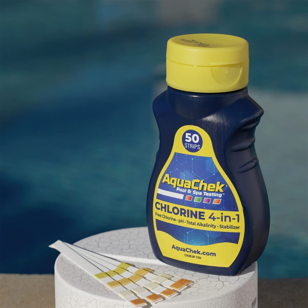AquaChek Yellow 4-Way Pool and Spa Test Strips – 50 Yellow Test Strips – Swimming Pool Test Strips For pH, Free Chlorine, Total Alkalinity, and Cyanuric Acid – Quick and Accurate Results – Testing Kit | The Storepaperoomates Retail Market - Fast Affordable Shopping
