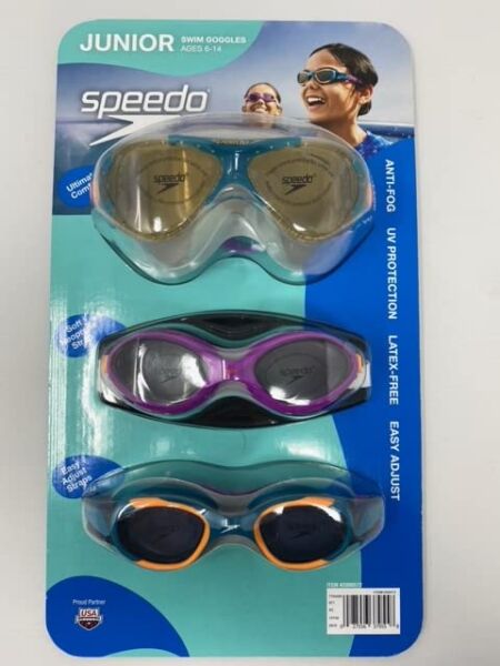 Speedo Junior Ages 6-14 Swim Goggles 3 pack
