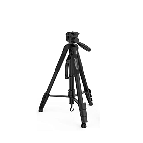 DSFEOIGY Camera Tripod Monopod Travel Lightweight Portable Tripod for DV DSLR Camcorder with Carry Bag (Color : Black)