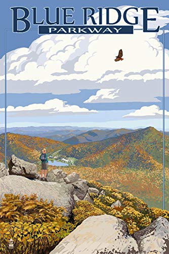 Blue Ridge Parkway (24×36 Giclee Gallery Art Print, Vivid Textured Wall Decor)
