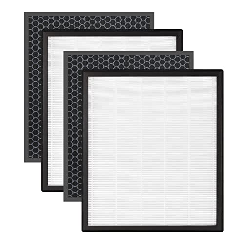 LV-PUR131 Replacement Filter 2 HEPA Filters & 2 Activated Carbon Pre Filters by APPLIANCEMATES – Compatible with Levoit LV-PUR131, LV-PUR131S,LV-PUR131-RF