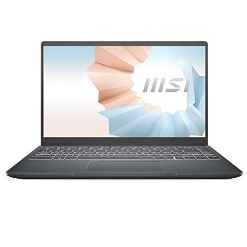 MSI Modern 14 Professional Laptop: 14″ IPS-Level Thin Bezel Display, Intel Core i3-1115G4, Intel Iris Xe, 8GB RAM, 512GB NVMe SSD, Win10, Carbon Gray (B11MO-208)