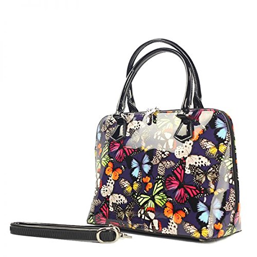 Bravo! Anuta Butterfly Print Leather Handbag, Medium, Multi-Color