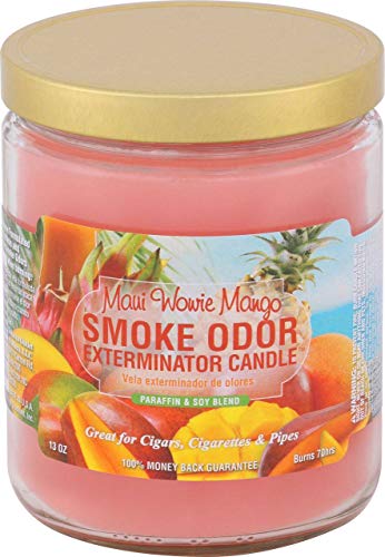 Smoke Odor Exterminator 13oz Jar Candle, Maui Wowie Mango, 13 oz, 13 Ounce