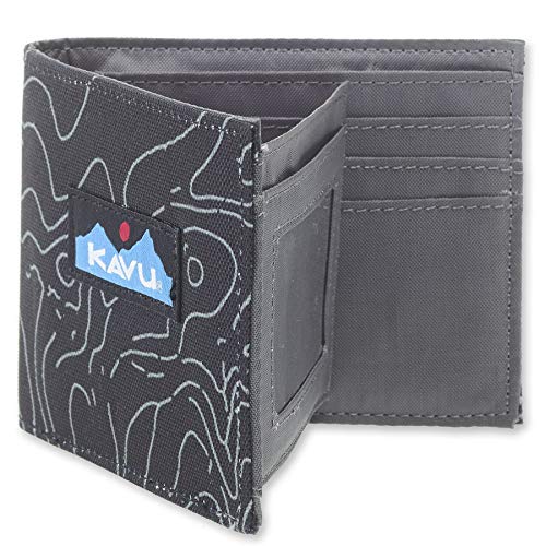 KAVU Roamer Bi-Fold Wallet Polyester – Black Topo