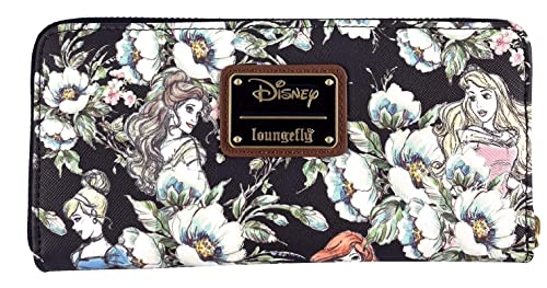 Loungefly Disney Princesses Floral Zip Around Wallet