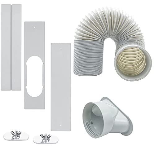 Portable Air Conditioner Window Vent Kit, Adjustable Window Seal Slide Kit Plate for Portable Air Conditioner Kit Sliding Window AC Vent Kit Fit for Exhaust Hose with 5.1″/13cm Diameterr