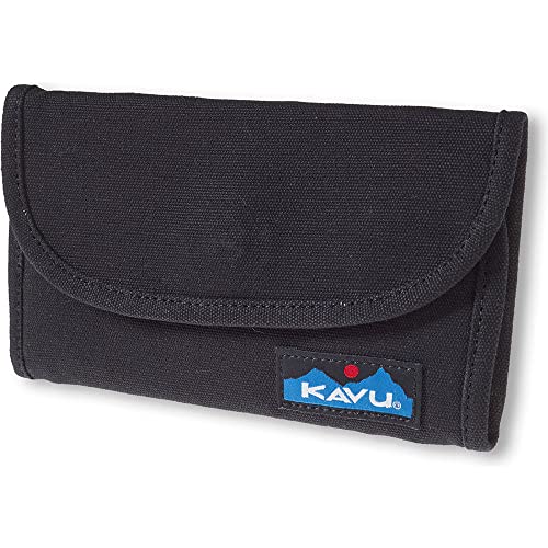 KAVU Big Spender Tri-fold Wallet Clutch Travel Organizer – Black