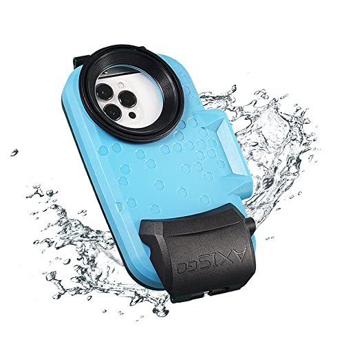 AquaTech AxisGO iPhone 14 / 13 Waterproof Phone Housing for Underwater Action Photography Snorkeling Surfing Travel Case – Tropical Teal