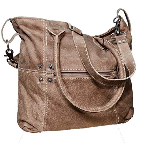 Myra Bags Button & Stitches Genuine Leather Shoulder Bag S-0727