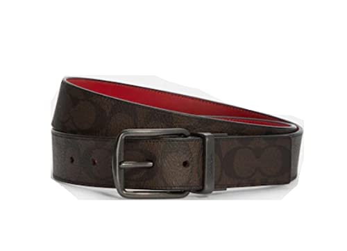 Coach Men’s Boxed Plaque And Harness Buckle Cut To Size Reversible Belt, 38 Mm
