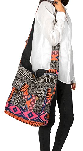 Crossbody Handwoven Thick Cotton Shoulder Bag Shopping Market Purse Pink Casual Boho Roomy Spacious | The Storepaperoomates Retail Market - Fast Affordable Shopping