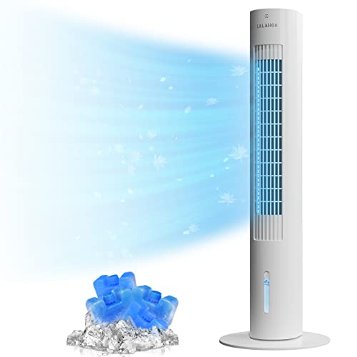 Evaporative Air Cooler Portable, 35” Cooling Fan with 60° Oscillating, Removable Water Tank, Ice Packs, 3 Speeds, Personal Swamp Cooler, no Remote Control.