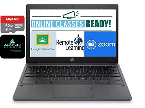 2021 Newest HP Chromebook 11.6″ HD Laptop for Business Student, 8-Core MediaTek MT8183 CPU, 4GB Memory, 64GB Space(32GB eMMC+32GB MemoryCard), Webcam, USB-C, WiFi , Bluetooth, Chrome OS+AllyFlex MP