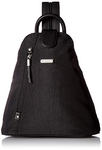 Baggallini Womens Metro Backpack With Rfid Wristlet Handbags, Black, One Size US