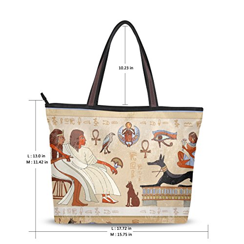 Tote Bag Ancient Egypt Egyptian Character Shoulder Handbag Travel Beach Bags | The Storepaperoomates Retail Market - Fast Affordable Shopping