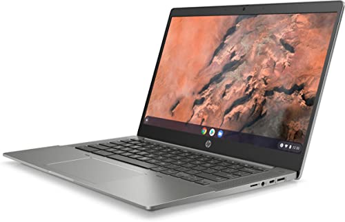 HP 14b-na Chromebook 14″ FHD Laptop, AMD Ryzen 3 3250C, 4GB RAM, 128GB eMMC Chrome OS Silver(Renewed)