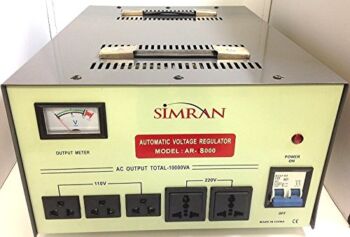 Simran 8000 Watt Power Converter Voltage Regulator Stabilizer with Built-in 110 Volt to 220/240 Volt Step Up & Down Voltage Transformer (AR-8000) | The Storepaperoomates Retail Market - Fast Affordable Shopping