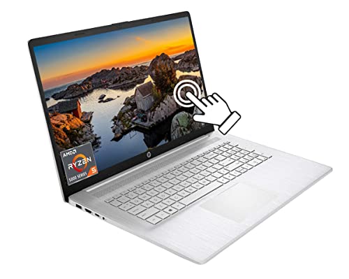 HP 2022 Newest 17.3″ HD+ Touchscreen Laptop Business Computer, AMD Ryzen 5 5500U Hexa-Core (up to 4.0GHz), 16GB RAM, 512GB SSD, HDMI, Bluetooth 5, Webcam, Windows 11 w/ 3in1 Accessories