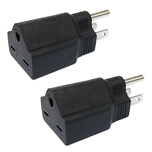 BloomGrow 220V / 240V to 110V / 120V Plug Adapter Electrical Converter for US (2 PCS)