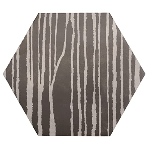 Eclipse Zen Sand Black 7.79 in. x 8.98 in. Matte Porcelain Kitchen, Backsplash, Bathroom, Floor and Wall Hexagon Tile Sample