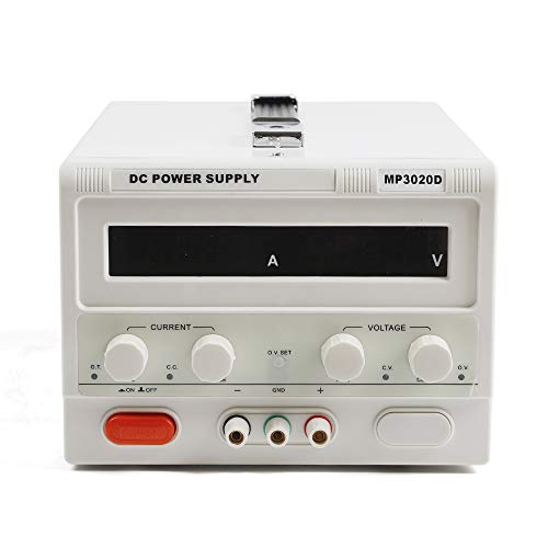 DC Regulated Power Supply 0-30V 0-20A Variable DC Bench Power Supply Triple Output Adjustable Switching DC Regulated Bench Power Supply