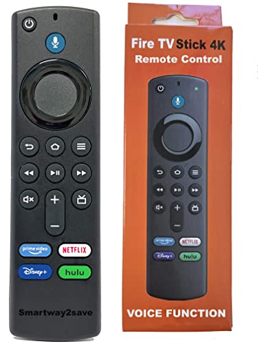 New Smartway2save Voice Remote Control L5B53G Compatible for Amazon Fire TV Cube 2nd Gen, Fire TV 3 Gen, Fire TV Stick 4k, Fire TV Stick Lite, Fire TV Stick 3rd Gen, Fire TV Cube 1st Gen and 2 Gen
