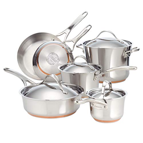 Anolon Nouvelle Stainless Steel Cookware Pots and Pans Set, 10 Piece | The Storepaperoomates Retail Market - Fast Affordable Shopping