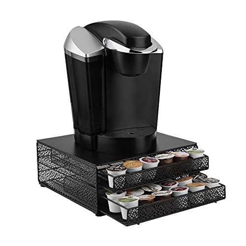 Mind Reader Storage Drawer Coffee Pod Holder, 72 Capacity, Black