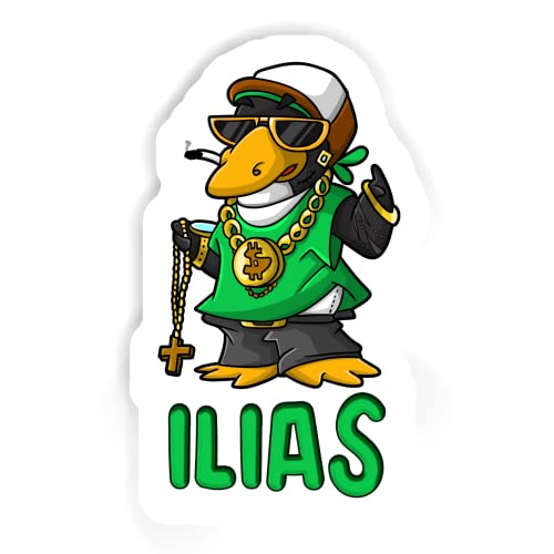 12 Stickers Ilias Hip Hop Penguin (2pcs 5.5inch, 4pcs 2.5inch, 6pcs 1.8inch)