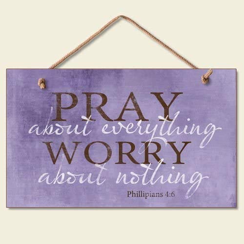 bouti1583 Pray About Everything Wooden Sign Decor 9.5″ by 5.75″ 41-250 (Standard Version)