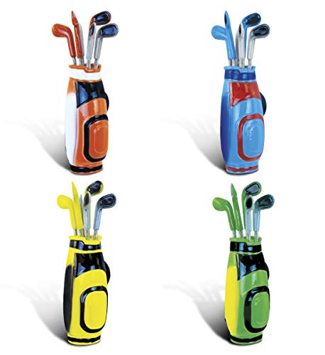 CoTa Global Golf Bag Refrigerator Bobble Magnets Set of 4 – Assorted Color Fun Cute Sport Golfing Bobble Head Magnets For Kitchen Fridge, Lockers, Home Decor, Cool Office & Decorative Novelty – 4 Pack