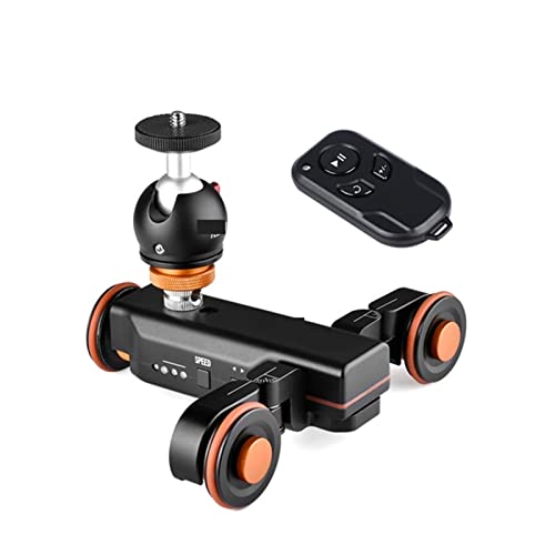 Time Lapse Camera Outdoor L4X Motorized Camera Slider Video Dolly Electric Track Slider with Remote for DSLR Camera Camcorder Action Camera Phone (Color : L4X and Head)
