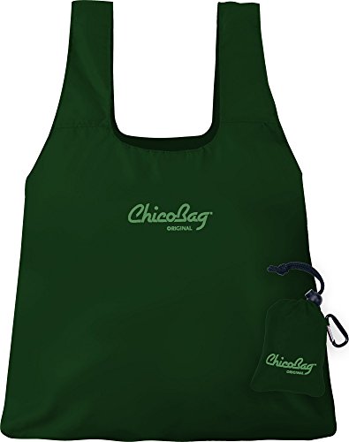 ChicoBag Original Reusable Grocery Bag with Attached Pouch and Carabiner Clip, Variety 4 Pack – Blue, Green, Purple, and Red | The Storepaperoomates Retail Market - Fast Affordable Shopping