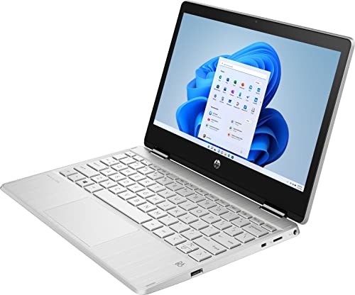 HP Newest Pavilion x360 2-in-1 11.6″ IPS Touch-Screen Laptop, Intel Pentium Silver N5030, HP Webcam, Bluetooth, Wi-Fi, Media Card Reader, USB-C, Intel UHD Graphics, 4GB Memory, 128GB SSD, Windows 10 S