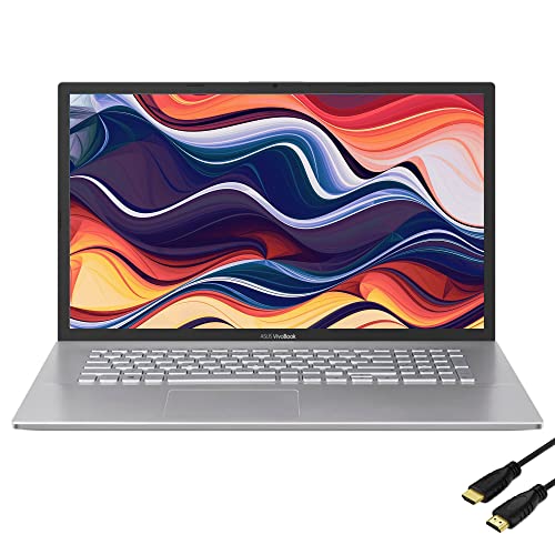 2021 Newest ASUS Vivobook 17.3″ HD+ Business and Family Laptop, Intel i7-1065G7, Lightweight, Chiclet Keyboard, Bundle with HDMI, Windows 11 Home, Silver (24GB | 1TB SSD | 1TB HDD, 17.3″)
