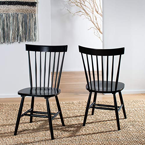 Safavieh American Homes Collection Parker Country Farmhouse Black Spindle Side Chair (Set of 2)