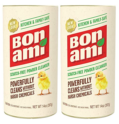 BON AMI Powder Cleanser for Kitchens & Bathrooms – All Types of Surfaces, Cleans Grime & Dirt, Polishes Surfaces, Absorbs Odors (2 Pack)