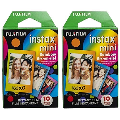Fujifilm Instax Mini Rainbow Film – 10 Exposures (Pack of 2)