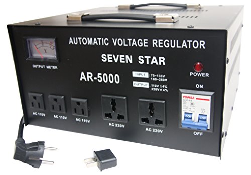 SEVENSTAR AR 5000W Heavy Duty Voltage Reglator/Stabilizer with Built-in Step Up/Down Voltage Transformer