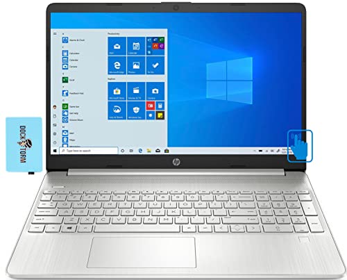 HP 15t-dy200 Home & Business Laptop (Intel i7-1165G7 4-Core, 16GB RAM, 4TB PCIe SSD, Intel Iris Xe, 15.6″ 60Hz Touch Full HD (1920×1080), Fingerprint, WiFi, Bluetooth, Win 11 Home) with Hub
