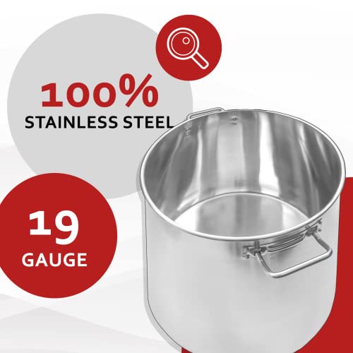 Concord Cookware Stainless Steel Stock Pot Cookware, 40-Quart | The Storepaperoomates Retail Market - Fast Affordable Shopping