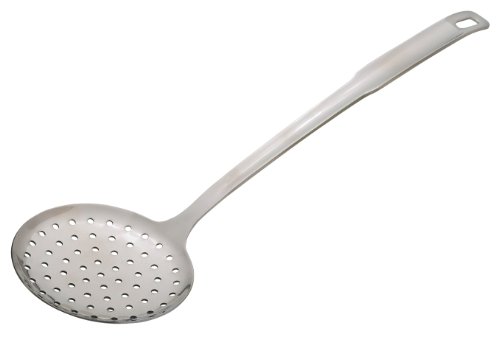 HIC Essential Perforated Spoon Style Skimmer with Long Handle, 18/8 Stainless Steel, 12.5-Inch