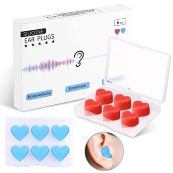 Ear Plugs for Sleeping Noise Canceling Earplugs, Reusable Silicone Earplugs, Fits All Ear Sizes with 6 Pairs Waterproof Suitable for Hearing Protection Sleeping Studying Traveling Concerts Airplanes | The Storepaperoomates Retail Market - Fast Affordable Shopping